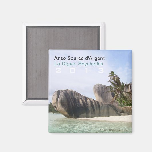 La Digue, Seychelles Beach Magnet Jahr der Verände (Vorderseite/Rückseite)
