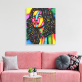 La Dolce Espressione abstrakte Frauenkunst Leinwanddruck (Insitu (Wohnzimmer))