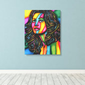 La Dolce Espressione abstrakte Frauenkunst Leinwanddruck (Insitu (Holzboden))