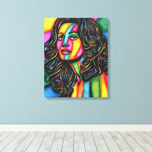 La Dolce Espressione abstrakte Frauenkunst Leinwanddruck (Insitu (Holzboden))