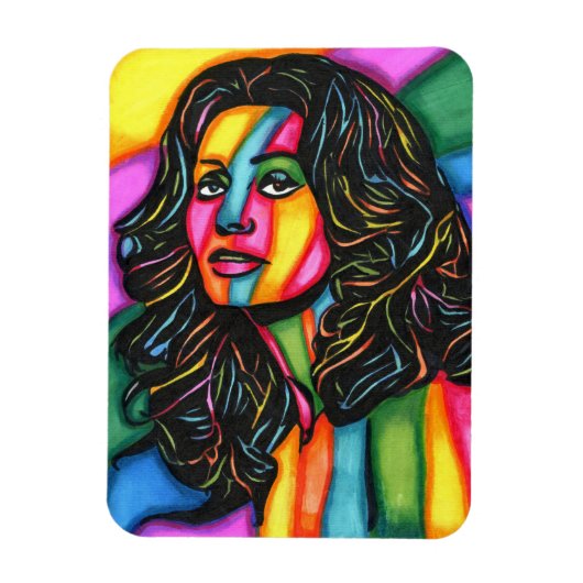 La Dolce Espressione abstrakte Frauenkunst Magnet (Vertikal)