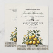 La Dolce Lemons Brautparty Einladung (Vorne/Hinten)
