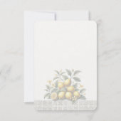La Dolce Lemons Bridal Shower Dankeskarte (Rückseite)