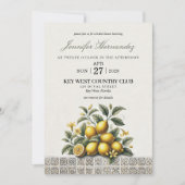 La Dolce Lemons Bridal Shower Einladung (Vorderseite)