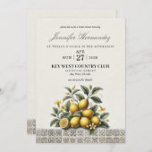 La Dolce Lemons Bridal Shower Einladung (Vorne/Hinten)