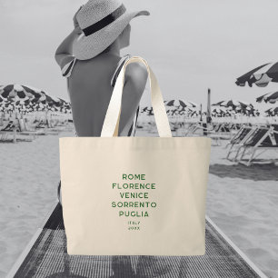 La Dolce Vita 5 Italienische Reiseziele Jumbo Stoffbeutel