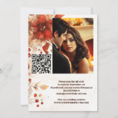 La Dolce Vita All-in-one Italienische Rote Hochzei Einladung (Rückseite)