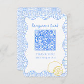 La Dolce Vita Amalfi Honeymoon Fund QR Code Card (Vorne/Hinten)