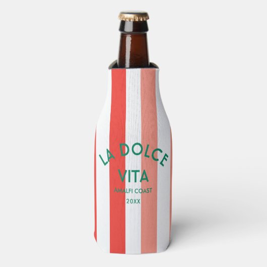 La Dolce Vita Amalfi Küste Cabana Streifen Flaschenkühler (Flaschenvorderseite)
