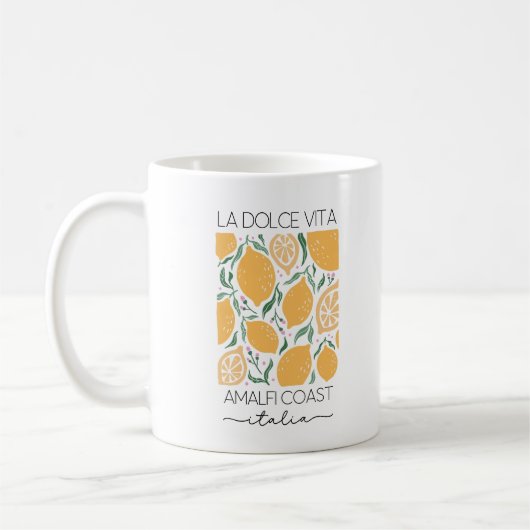 La Dolce Vita Amalfi Küste Italien Zitronen Kaffeetasse (Links)