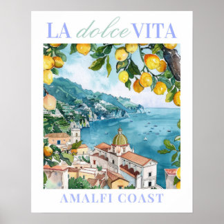 La Dolce Vita Amalfi Küstenposter Poster