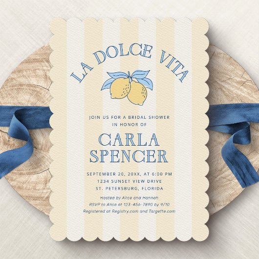 La Dolce Vita Amalfi Lemon Brautparty Einladung