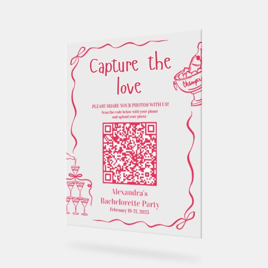 La Dolce Vita Bachelorette Acrylschild (Winkel)