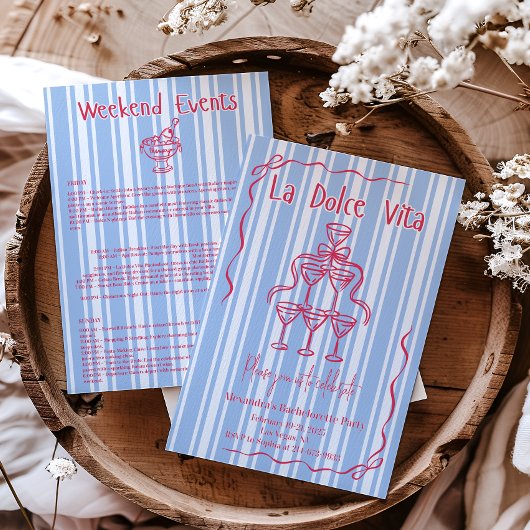 La Dolce Vita Bachelorette Einladung