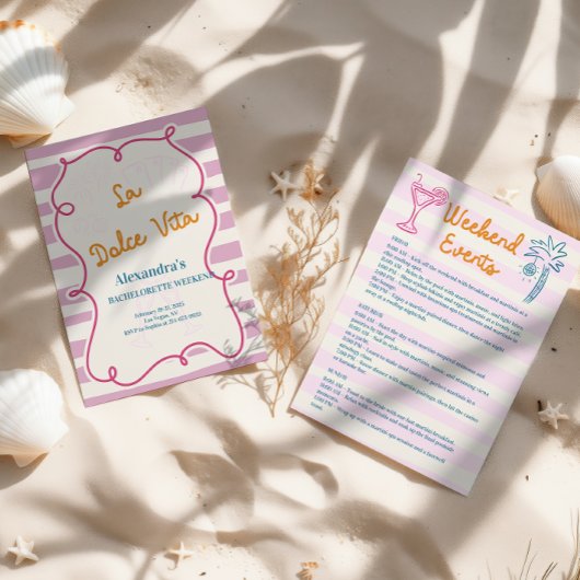 La Dolce Vita Bachelorette Einladung