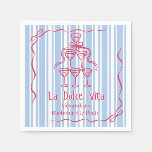 La Dolce Vita Bachelorette Serviette (Vorderseite)