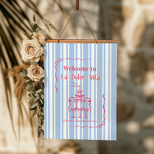 La Dolce Vita Bachelorette Wandteppich Mit Holzrahmen