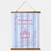 La Dolce Vita Bachelorette Wandteppich Mit Holzrahmen (Vorderseite)