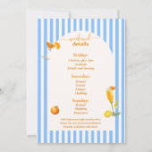 La Dolce Vita Bachelorette Weekend Party Save The Date (Rückseite)