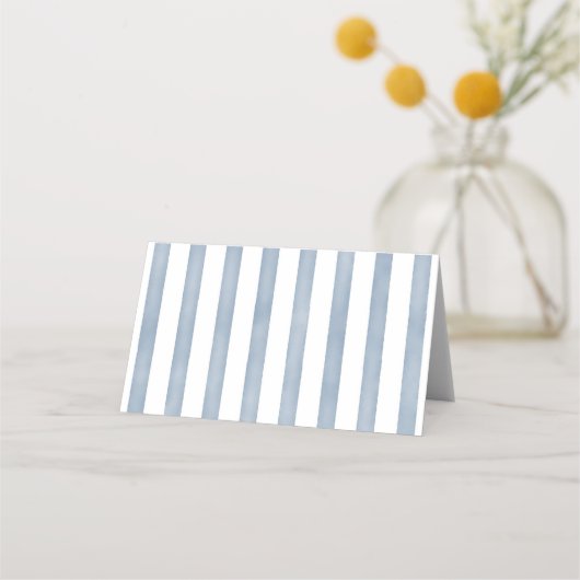 La Dolce Vita Blauer Streifen geflochtene Platzkar Platzkarte (Rückseite)