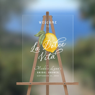 La Dolce Vita Brautparty Begrüßungszeichen Acrylschild