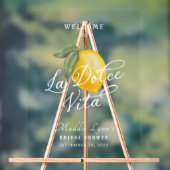 La Dolce Vita Brautparty Begrüßungszeichen Acrylschild (Neutral)