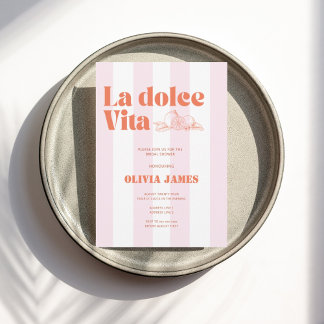 La dolce vita Brautparty Einladung