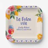 La Dolce Vita Brautparty Pappteller (Vorderseite)