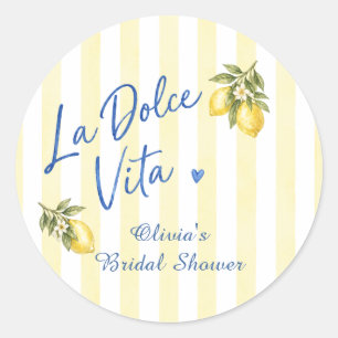 La Dolce Vita Brautparty Runder Aufkleber