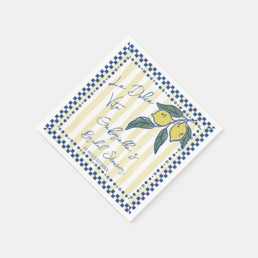 La Dolce Vita Brautparty Serviette (Ecke)