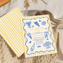  La Dolce Vita Bridal Shower Invitation 