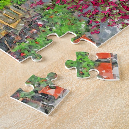 La Dolce Vita Café im Italien-Aquarell-Puzzlespiel Puzzle (Seite)