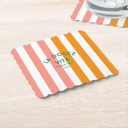La Dolce Vita Cinque Terra Cabana Runde Untersetzer (angewinkelt)