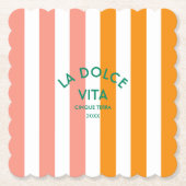 La Dolce Vita Cinque Terra Cabana Runde Untersetzer (Vorderseite)