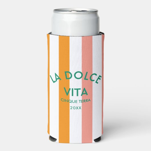 La Dolce Vita Cinque Terra Cabana Selters Dosenkühler (Seltzer Vorderseite)