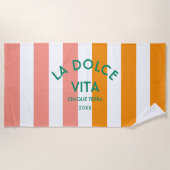 La Dolce Vita Cinque Terra Cabana Strandtuch (Vorderseite)