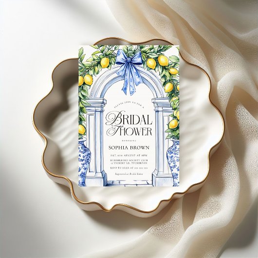 La Dolce Vita Citrus Greenery Brautparty Einladung