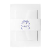 La Dolce Vita Cobalt Blue Boho Retro Wedding Einladungsbanderole (Vorderseite Beispiel)