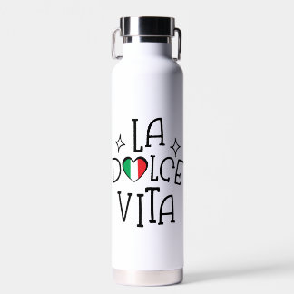 La Dolce Vita Cute Italian Flag Heart Trinkflasche