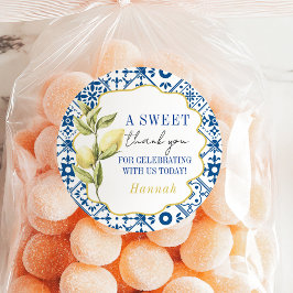 La Dolce Vita Danke an den italienischen Lemon Runder Aufkleber