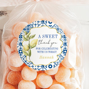 La Dolce Vita Danke an den italienischen Lemon Runder Aufkleber