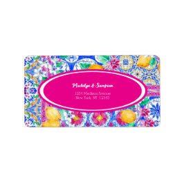 La Dolce Vita Einladung zur Hochzeit von Lemon Adressaufkleber