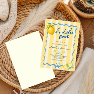 La dolce vita eins Frisch Zitronen-Baby-Party Einladung