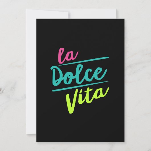 La Dolce Vita Feiertagskarte (Vorderseite)