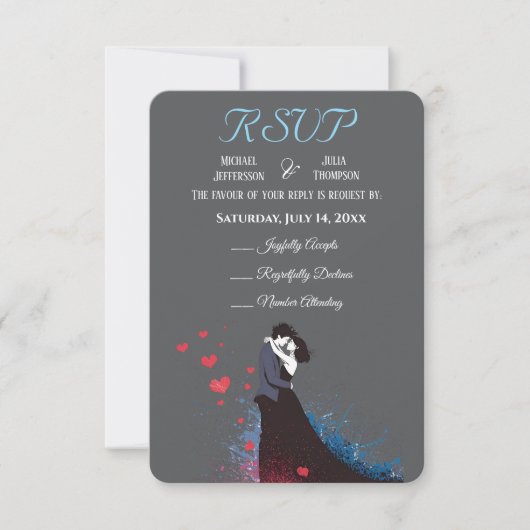 La Dolce Vita French Inspiration Classic der 40er  RSVP Karte (Vorderseite)