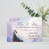 La Dolce Vita French Inspiration Classic der 40er  RSVP Karte (Stehend Vorderseite)