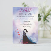 La Dolce Vita French Inspiration Classic der 40er RSVP Karte (Stehend Vorderseite)