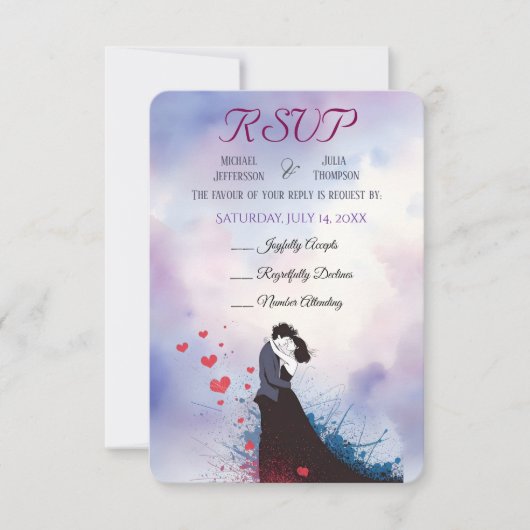 La Dolce Vita French Inspiration Classic der 40er RSVP Karte (Vorderseite)