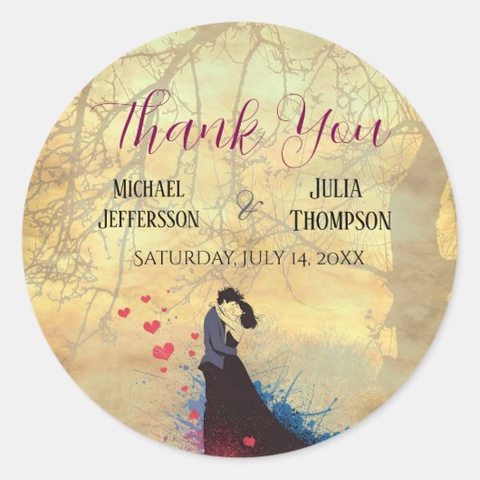 La Dolce Vita French Inspiration Classic der 40er Runder Aufkleber (Vorderseite)