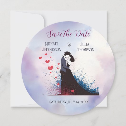 La Dolce Vita French Inspiration Classic der 40er Save The Date (Vorderseite)
